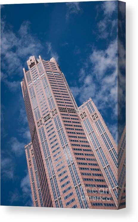 Chicago Downtown Canvas Print featuring the photograph Chicago Skyscraper by Dejan Jovanovic