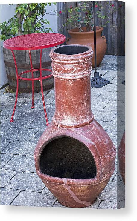 Scenery Canvas Print featuring the photograph Chiminea by Kenneth Albin