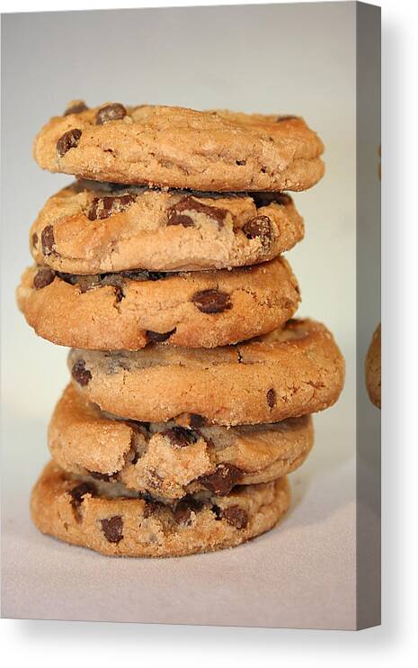 Fine Art Cookies Photographs Canvas Print featuring the photograph Chocolate Chip Cookies by Ester McGuire