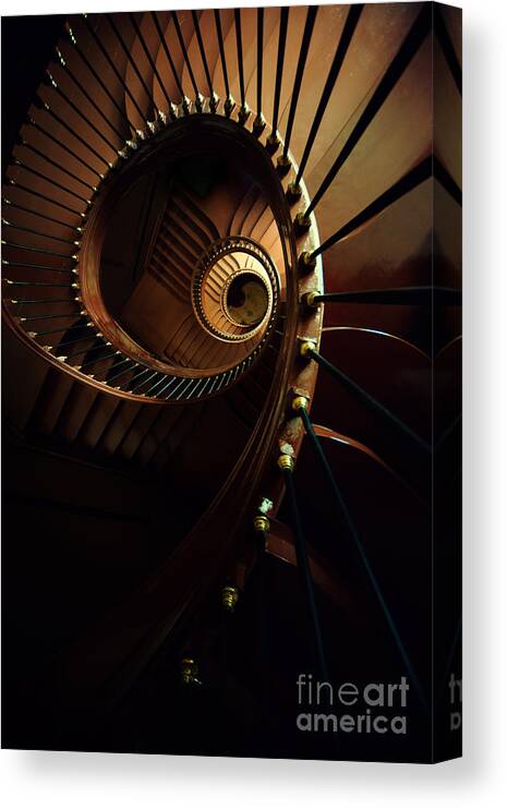 Staircase Canvas Print featuring the photograph Chocolate spirals by Jaroslaw Blaminsky