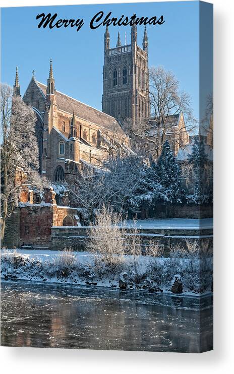 Cathedral Canvas Print featuring the photograph Christmas Card Church by Roy Pedersen