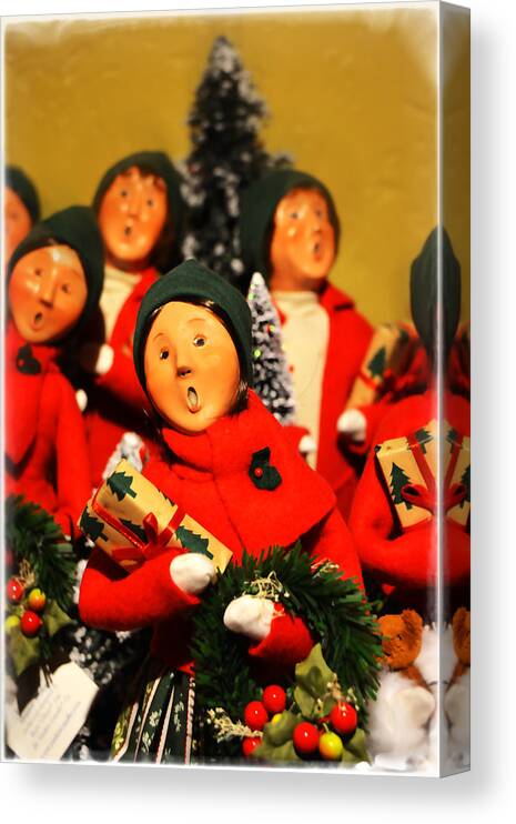 Christmas Canvas Print featuring the photograph Christmas Caroling by Mike Martin