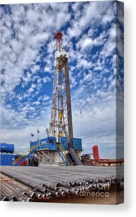 Oil Rig Canvas Print featuring the photograph Cim002-2 by Cooper Ross