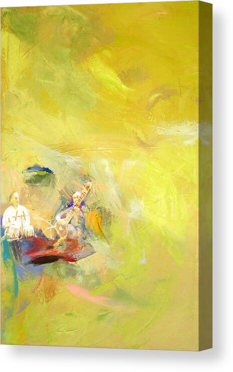 Zakir Canvas Print featuring the painting Classical Music by Catf