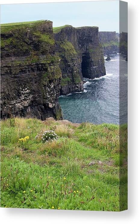 Carboniferous Canvas Print featuring the photograph Cliffs Of Moher by Sheila Terry/science Photo Library