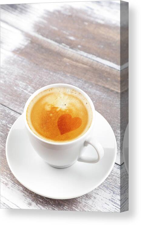 Cappuccino Canvas Print featuring the photograph Coffee by Focusstock