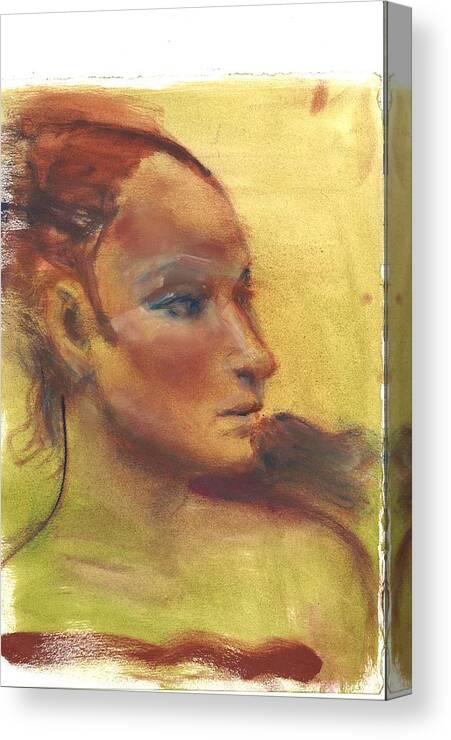 Portrait Canvas Print featuring the painting Coffee Picker Cassandra by Kippax Williams