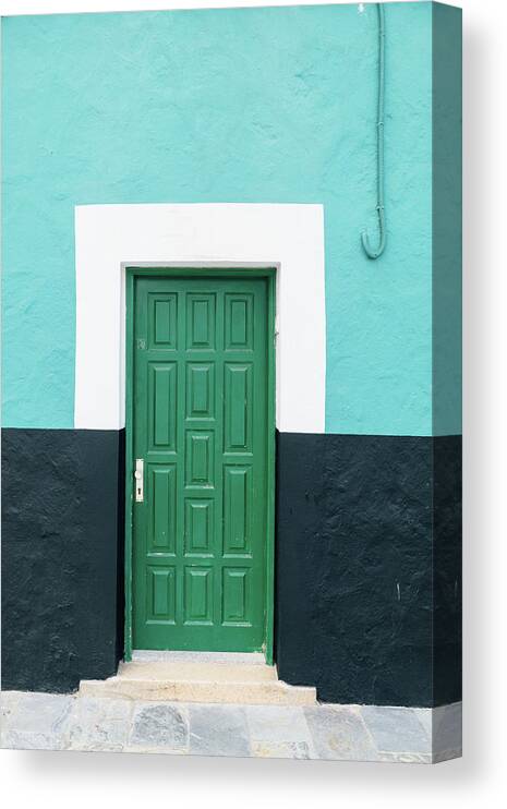 Water's Edge Canvas Print featuring the photograph Colourful Door by Carolin Voelker