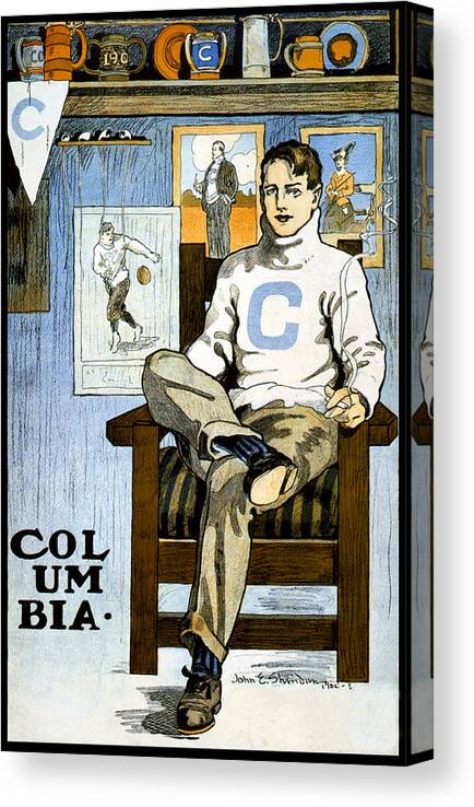Fine Arts Canvas Print featuring the photograph Columbia University Poster, John E by Science Source