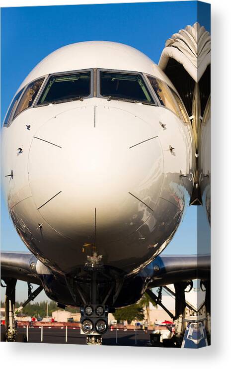 Aerospace Canvas Print featuring the photograph Commercial Airliner by Raul Rodriguez