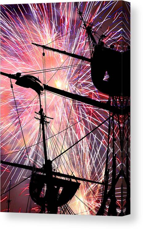 'fourth Of July' Canvas Print featuring the photograph Constellation Fourth by Mike Flynn