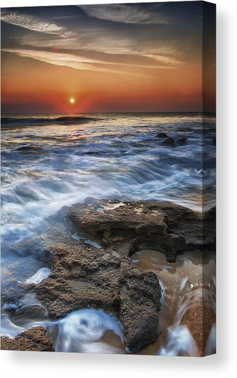 Florida Canvas Print featuring the photograph Coquina Sunrise II by Mike Lang