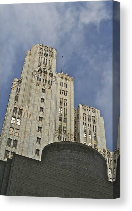 Pacific Bell And Telephone Canvas Print featuring the photograph Corporate Monolith by SC Heffner