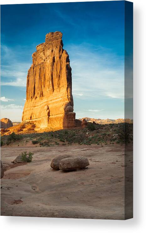 Jay Stockhaus Canvas Print featuring the photograph Courthouse Rock by Jay Stockhaus