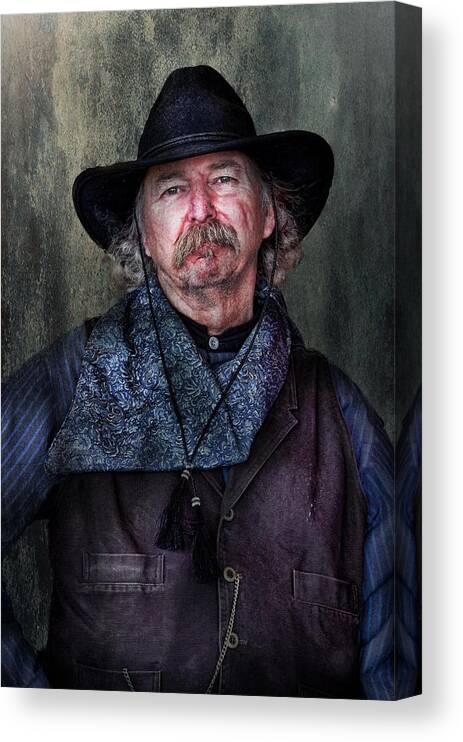 Cowboy Canvas Print featuring the photograph Cowboy by Barbara Manis