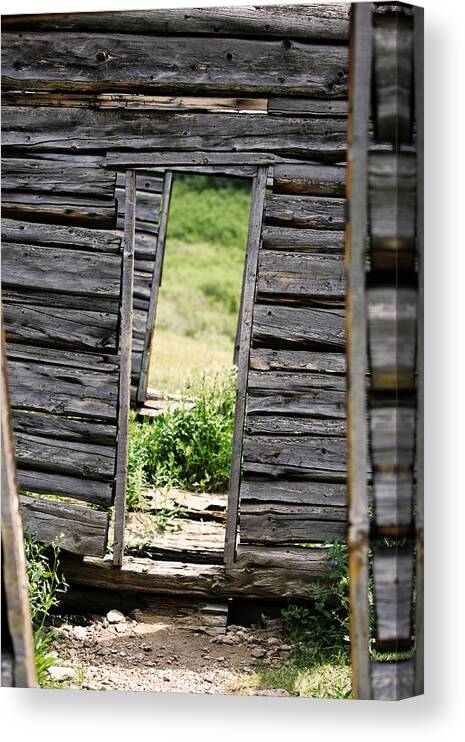 Independence Pass Canvas Print featuring the photograph Crooked Door by Ty Helbach