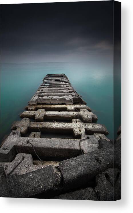 Atwater Beach Canvas Print featuring the photograph Crossing Over by Joshua Eral