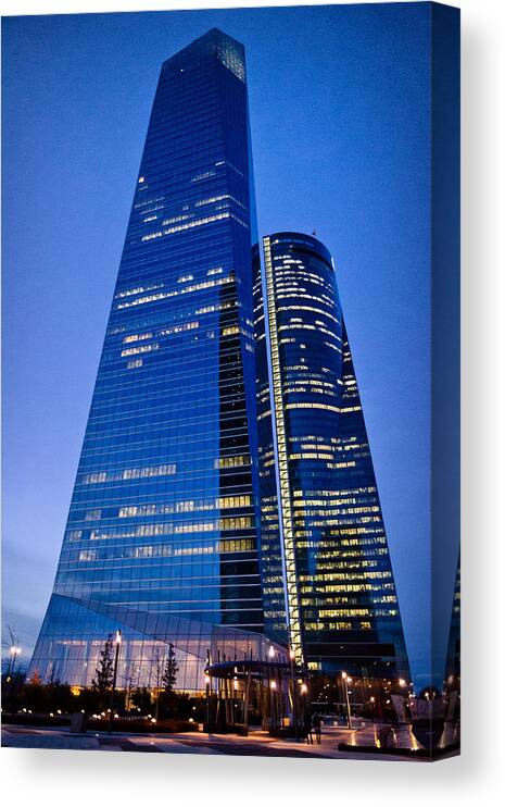 Plaza Canvas Print featuring the photograph Cuatro Torres Business Area #1 by Pablo Lopez