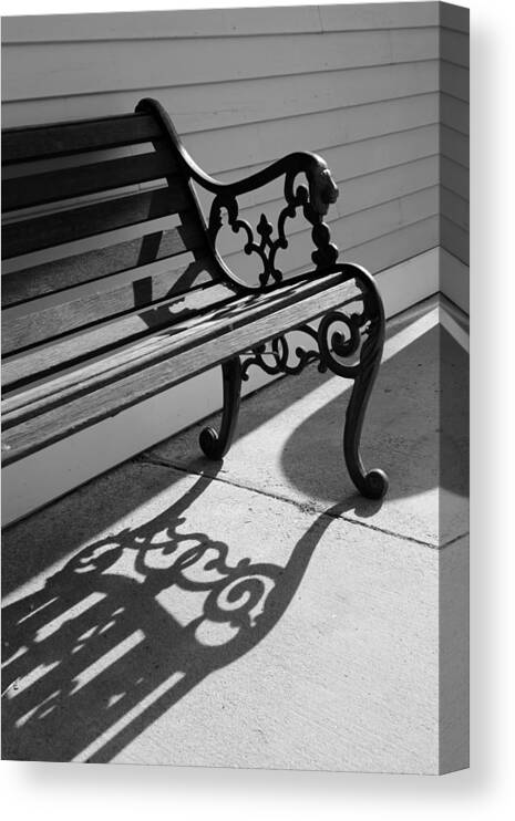 Bench Canvas Print featuring the photograph Curves and Shadows by Brooke T Ryan