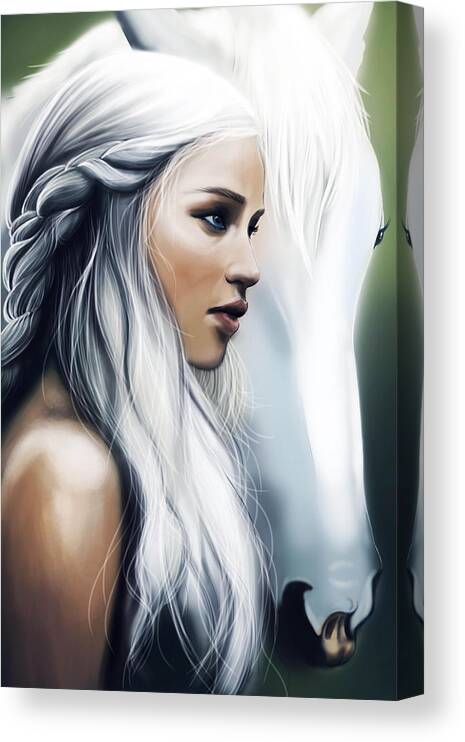 Game Of Thrones Daenerys Targaryen Poster Art Print Black & White Card or Canvas