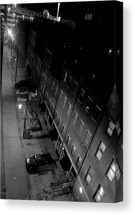 Alley Canvas Print featuring the photograph Dark Alleyway by Chas Andrews