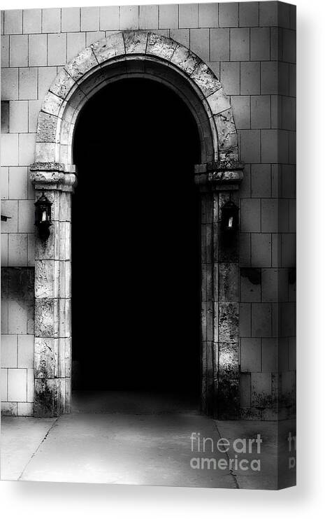 Door Canvas Print featuring the photograph Dark Entrance by Michael Arend