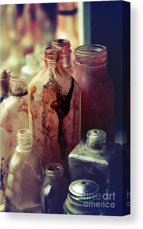 Bottle Canvas Print featuring the photograph Deadly Potions by Trish Mistric
