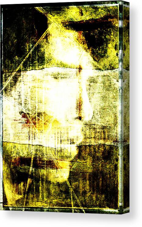 Deconstructed Canvas Print featuring the digital art Deconstructed Male Face by Andrea Barbieri