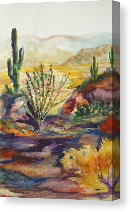 Desert Canvas Print featuring the painting Desert Color by Charme Curtin