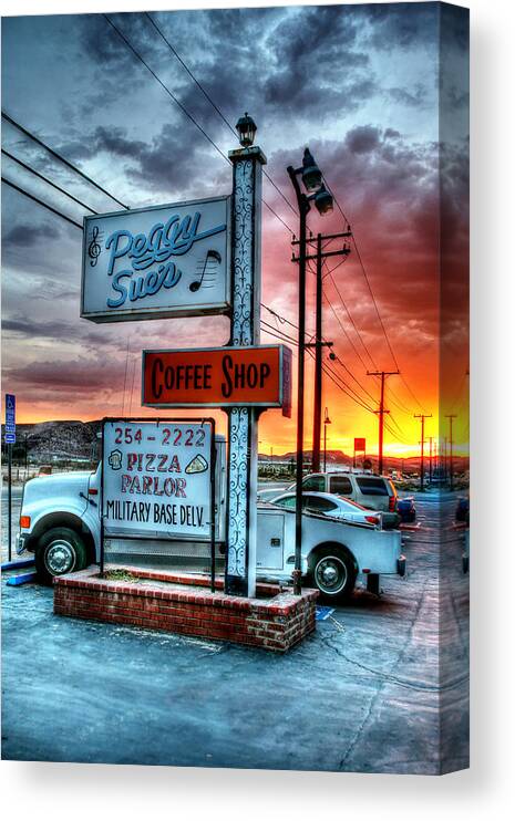 Peggy Canvas Print featuring the photograph Desert Stop by Steve Parr