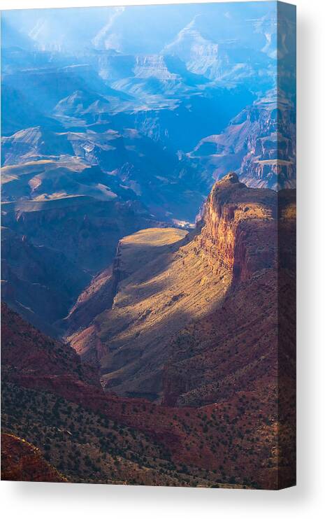 Arizona Canvas Print featuring the photograph Desert View Fades Into the Distance by Ed Gleichman