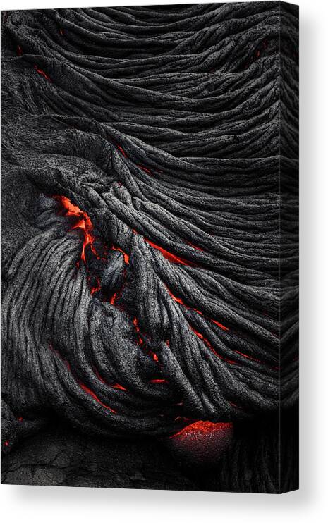 Lava Canvas Print featuring the photograph Devil's Eye by Jerrywangqian