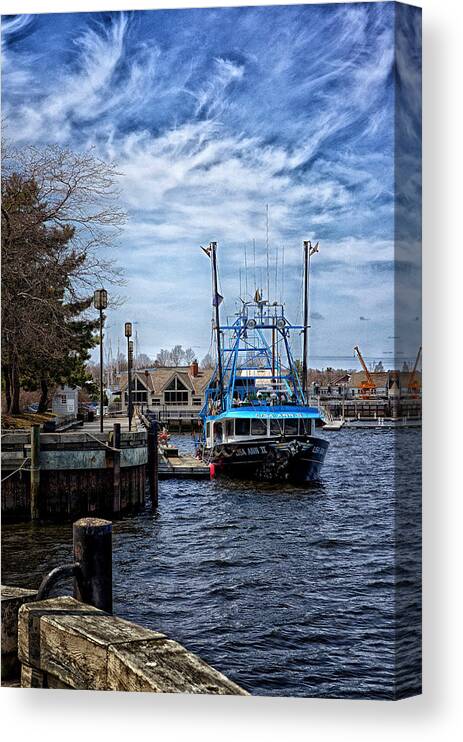 Boat Canvas Print featuring the photograph Docked by Tricia Marchlik