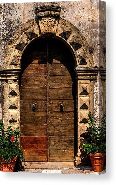 Door Poisitano Italy Canvas Print featuring the photograph Door Positano Italy by Xavier Cardell