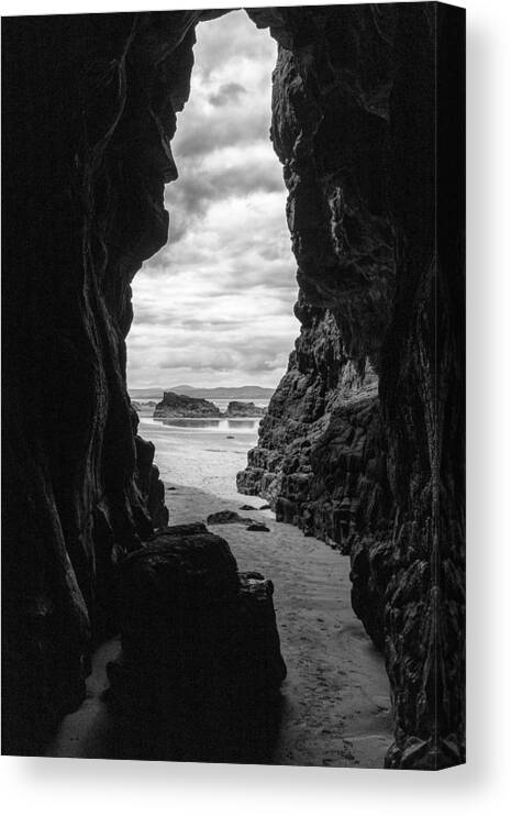 Downhill Canvas Print featuring the photograph Downhill Cave by Nigel R Bell