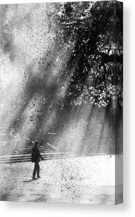 Black And White Canvas Print featuring the photograph Dreamwalking by Ilker Goksen