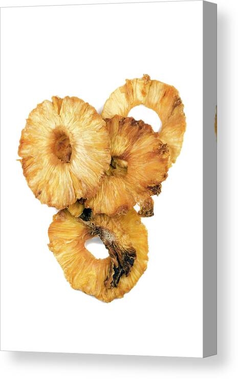 Dried Canvas Print featuring the photograph Dried Pineapple Rings by Geoff Kidd/science Photo Library