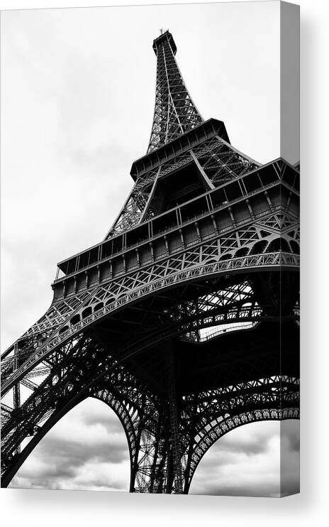EIFFEL TOWER BLACK AND WHITE   PHOTO  PRINT ON WOOD  FRAMED CANVAS WALL ART 