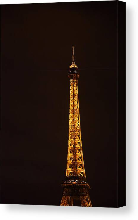 Antique Canvas Print featuring the photograph Eiffel Tower - Paris France - 011327 by DC Photographer