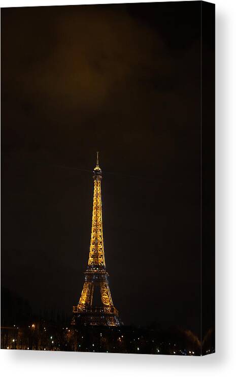 Antique Canvas Print featuring the photograph Eiffel Tower - Paris France - 011353 by DC Photographer