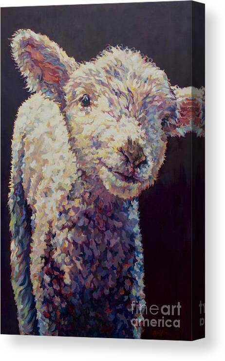 Sheep Canvas Print featuring the painting Emma by Patricia A Griffin