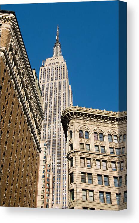 Empire State Building Canvas Print featuring the photograph Empire State Building by Michael Dorn