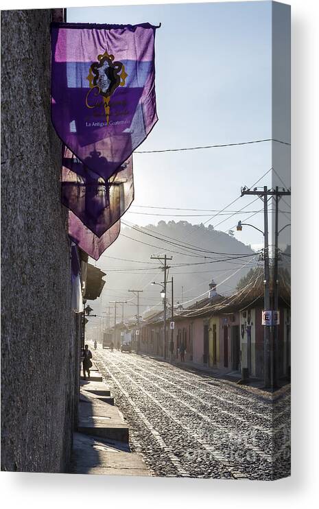 Guatemala Canvas Print featuring the photograph Empty Street by Scott Kerrigan