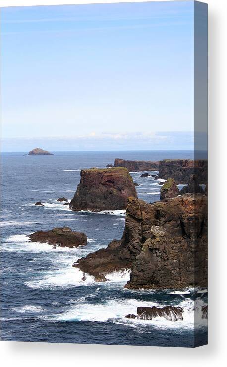 Scotland Canvas Print featuring the photograph Eshaness - Shetland Islands by Luisa Azzolini