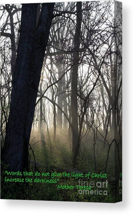 Christianity Canvas Print featuring the photograph Eternal Light by Rick Rauzi