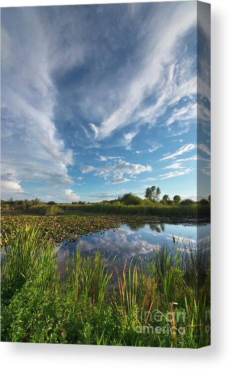 00559203 Canvas Print featuring the photograph Clouds In the Snake River by Yva Momatiuk John Eastcott