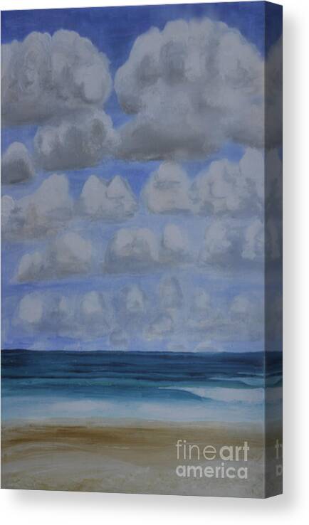 Horizon Canvas Print featuring the painting Everyday is a New Horizon by Shelley Myers