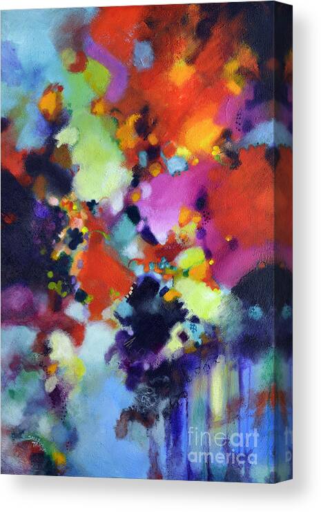 Texture Canvas Print featuring the painting Exultation by Sally Trace