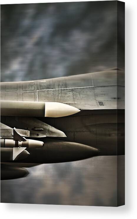 Speed Canvas Print featuring the photograph F16 At High Speed by Joel Vieira