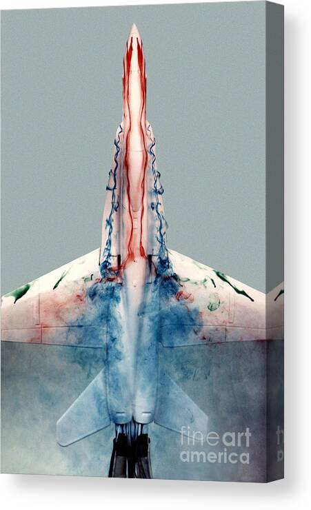 F-18 Canvas Print featuring the photograph F18 Aerodynamics by Nasa Dfrc